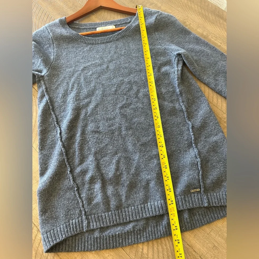 Abercrombie & Fitch Wool Blend Navy Pullover Crewneck Sweater size M - Picture 10 of 11